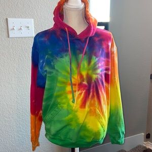 Dreamsicle Tie Dye Hooded Sweatshirt - Small